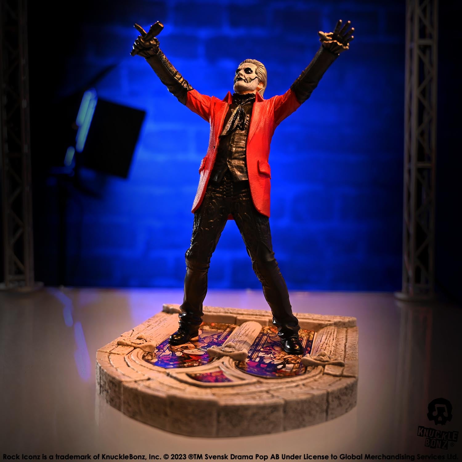 Ghost Papa Emeritus IV Red Jacket KnuckleBonz Statue